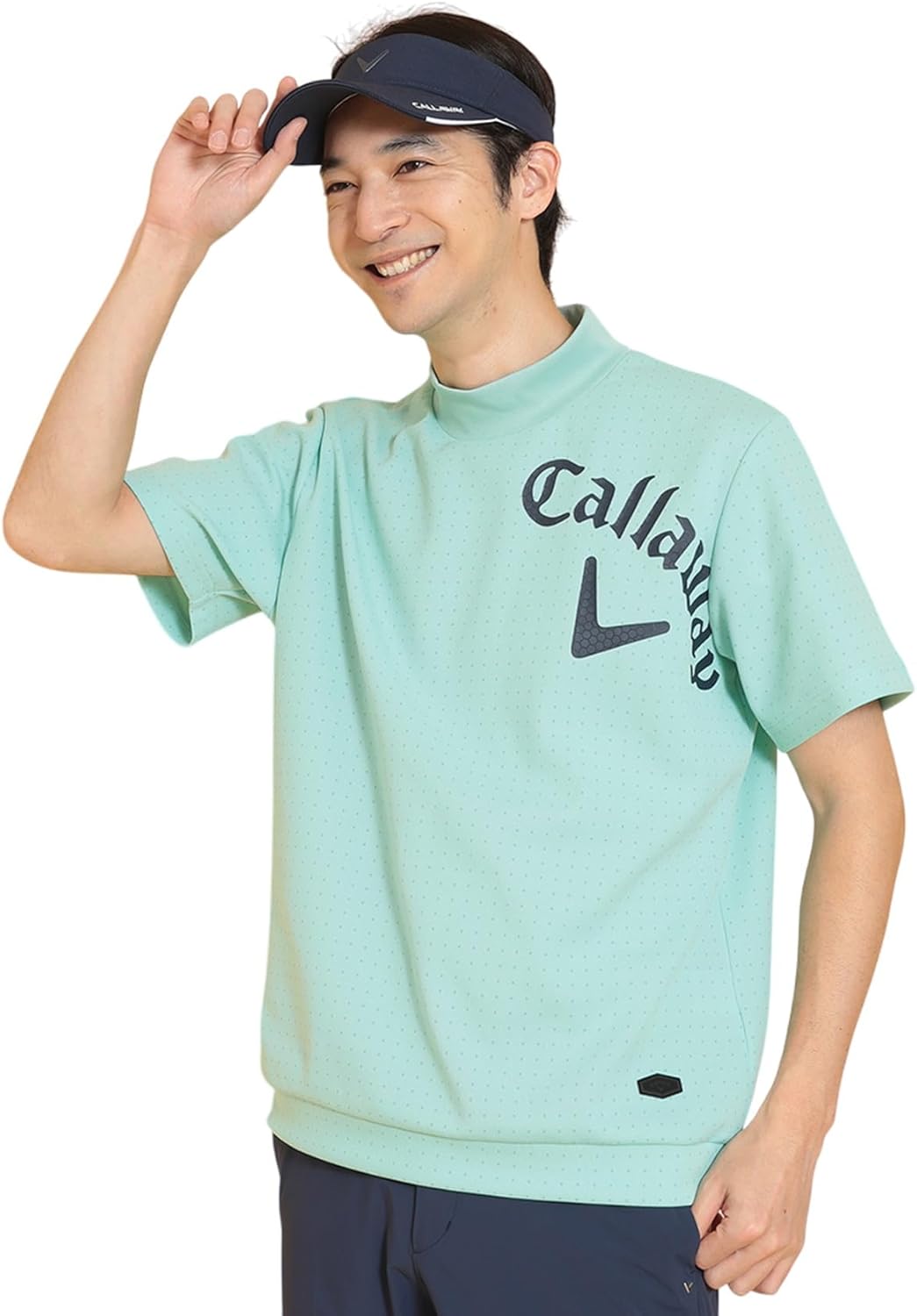 Amazon.co.jp: [キャロウェイ] メンズ 半袖 モックネック